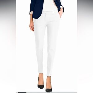 NWT Hybrid & Company Womens Super Comfy Flat Front Stretch Trousers Chin…